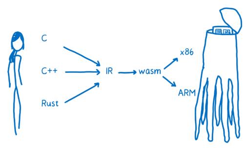 图1：WebAssembly的工作原理