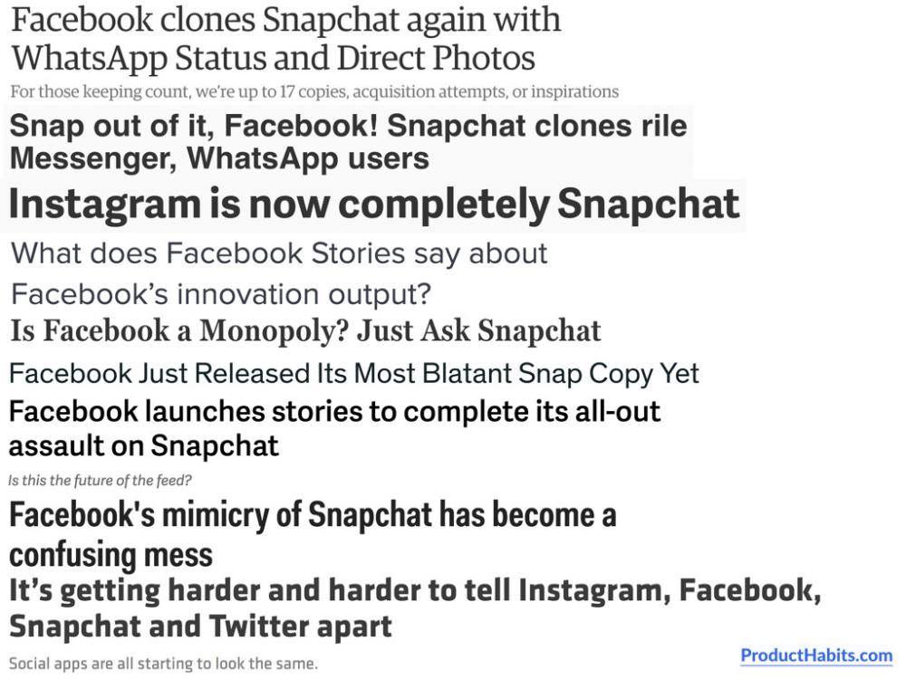图2：抄袭总比错过好：详解Facebook抄袭Snapchat背后的逻辑