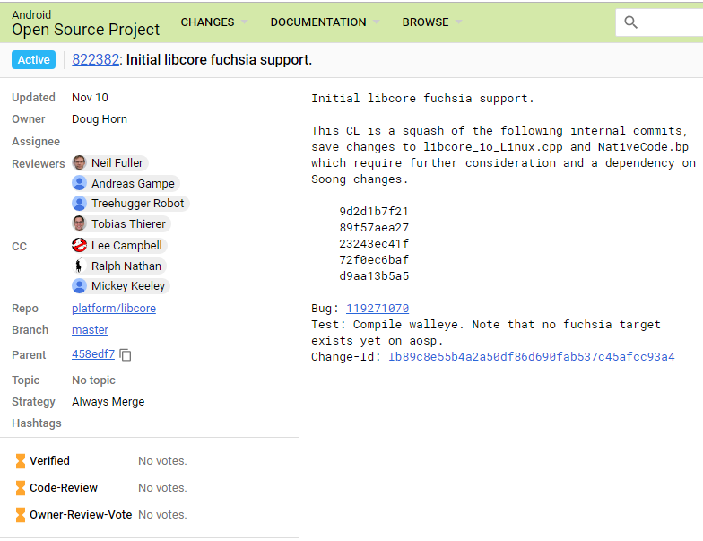 图0：新提交记录暗示：Fuchsia 要支持 Java 语言了