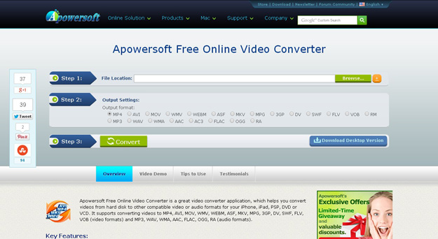 Apowersoft Free Online Video Converter