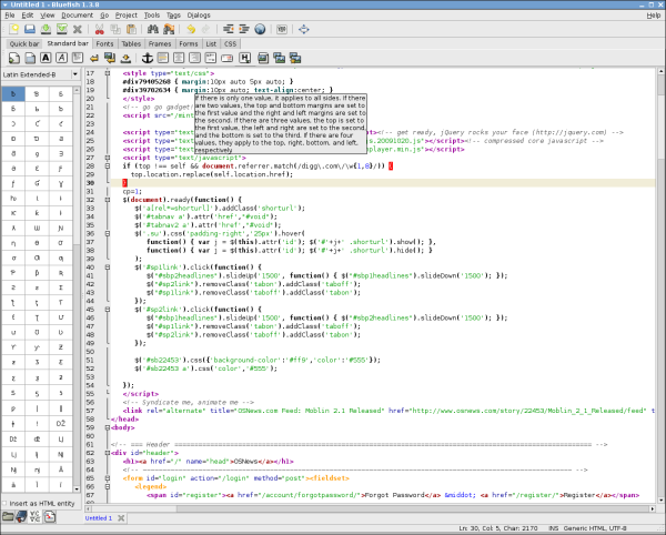best css editors for Linux bluefish