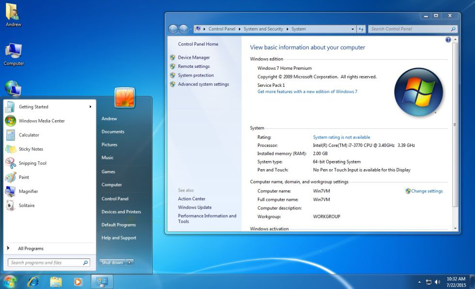 Windows Start Menue Windows 7