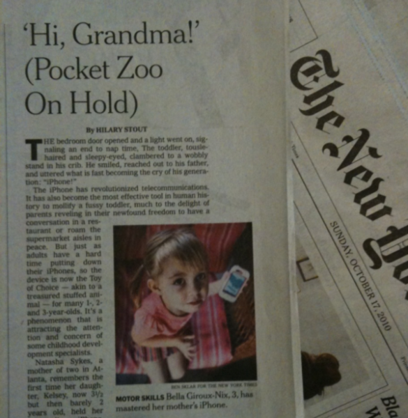Pocket Zoo 被纽约时报报道
