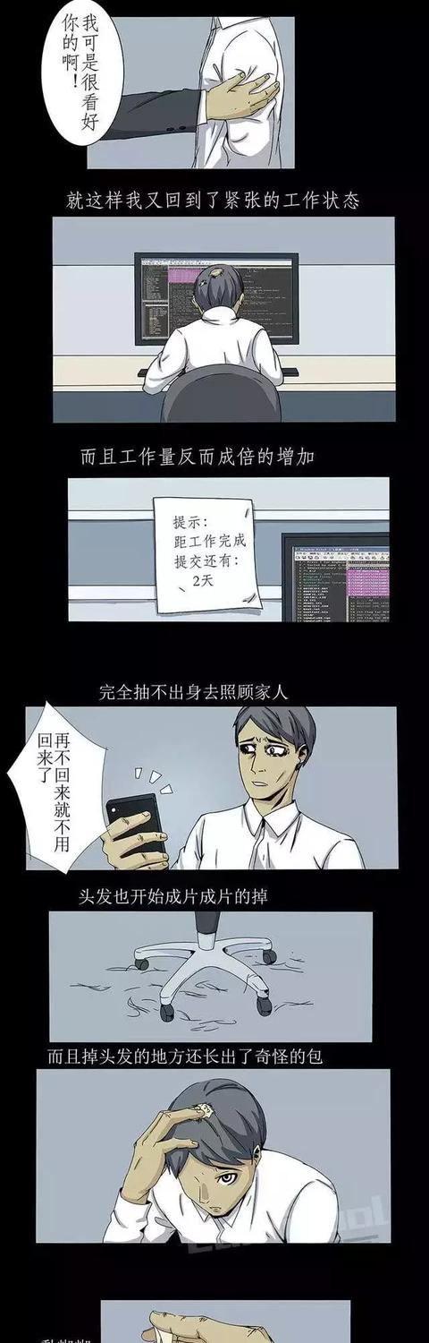 图5：恐怖漫画：在搜猫工作的程序员