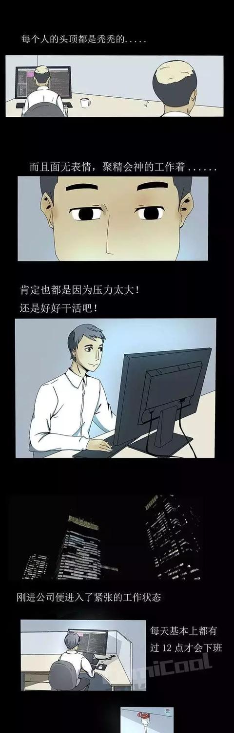 图2：恐怖漫画：在搜猫工作的程序员