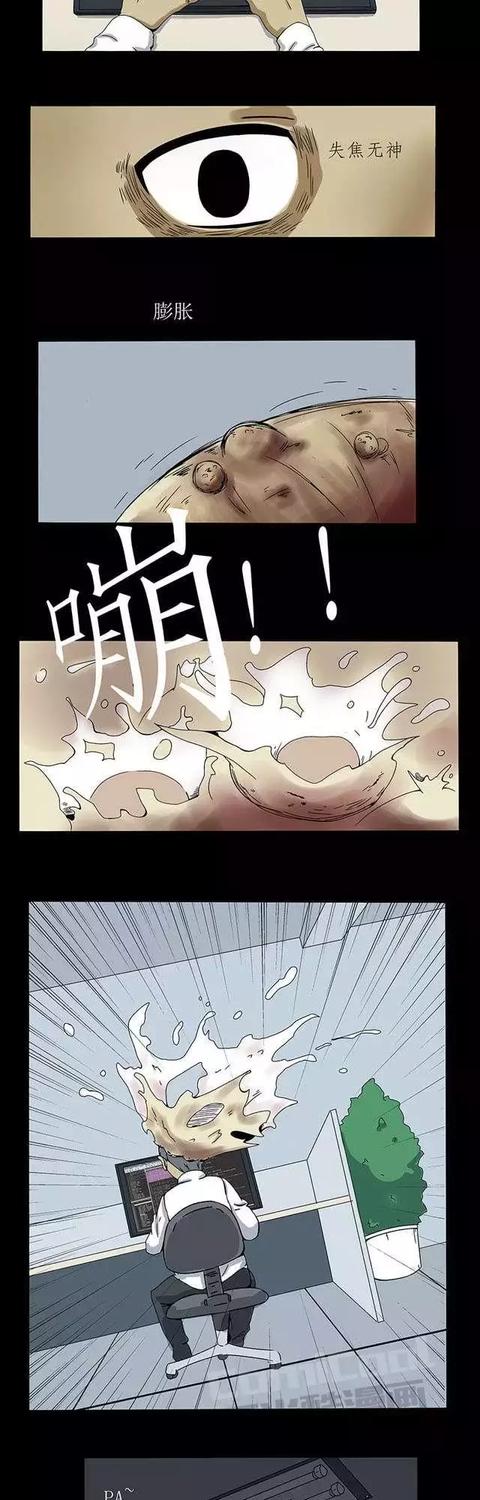 图8：恐怖漫画：在搜猫工作的程序员