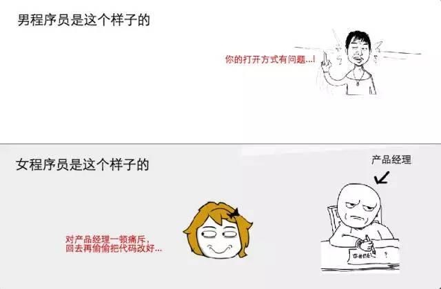 图5：女程序媛与男程序猿的一天，萌萌哒！