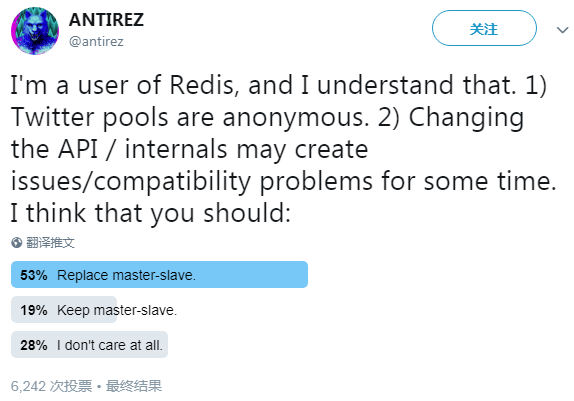 图0：master-slave这种描述政治不正确，Redis 作者被迫修改