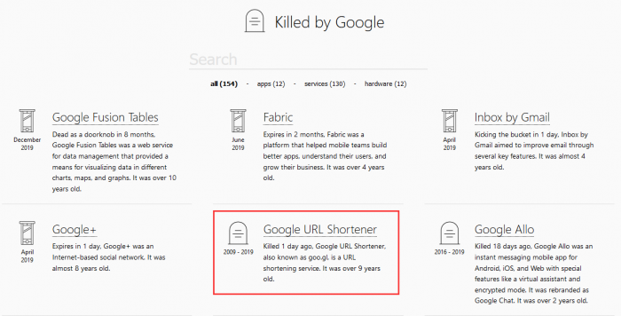 图0：谷歌正式关闭短网址服务goo.gl