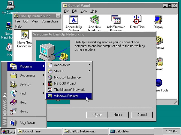 图0：在Windows 95中晃动鼠标 竟然可以让操作系统变得更快