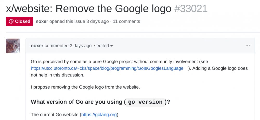 图0：Golang 到底姓什么？开发者想移除谷歌 logo
