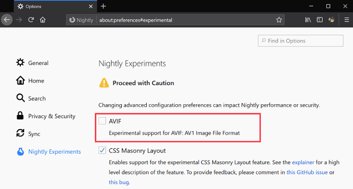 图1：Chrome和Firefox浏览器将很快支持全新的AVIF图像格式