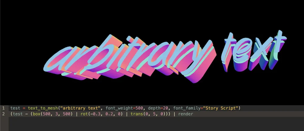 图4：从文本生成3D网格