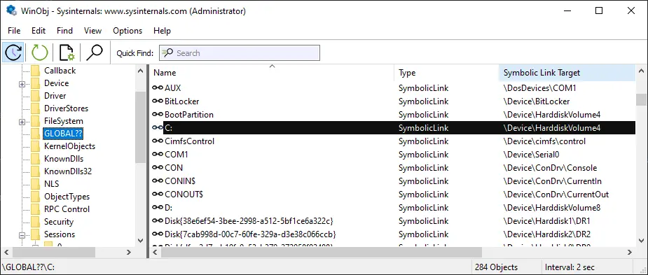 图0：Windows 驱动器号不限于 A-Z